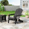 Okak Rustic Patio Folding Adirondack Chair Wooden Accent Chair for Porch,Garden&Backyard,Outdoor Lounge Chair,330lbs Max - 2 of 4