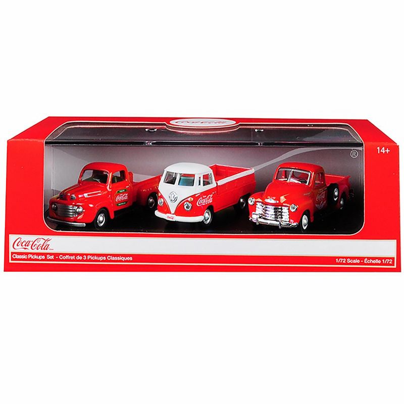"Classic Pickups" Gift Set of 3 Pickup Trucks "Coca Cola" 1/72 Diecast Model Cars by Motorcity Classics, 3 of 4
