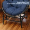 Buenhomino Outdoor Oversized Indoor Outdoor Wicker Gliding Patio Egg Chair for  Garden Backyard Balcony - 3 of 4