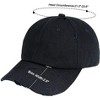 Nertpow Ponytail Baseball Hat Distressed Retro Washed Womens Twill - 3 of 4