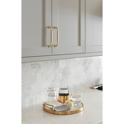 Golden Champagne Steel Cabinet Pull with Mounting Hardware