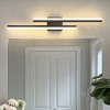 DORESshop 2-Light Minimalist Black/ Nickel LED Wall Sconce with  Acrylic Accent , Modern Wall Light for Bedroom, Living Room - 2 of 4