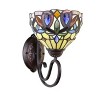 Chloe Lighting Serenity Victorian Tiffany-Style Dark Bronze 1 Light Wall Sconce 8" Wide - 4 of 4