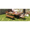 Nicbex 7PCS Wooden Patio Dining Sets for 7/8,Outdoor Dining Furniture with 5 Upholstered Chairs&1 Bench for Backyard,Garden&Poolside - 4 of 4