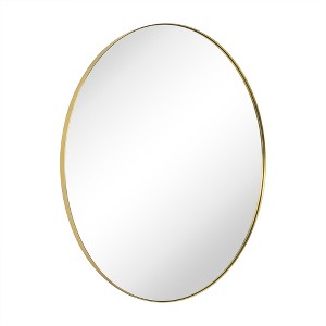 TEHOME Yolanta Circular Round Stainless Steel Framed Wall Mounted Bathroom Vanity Mirror - 1 of 4