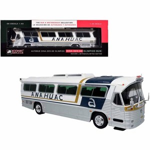 Dina 323 G2 Olimpico Coach Bus "Anahuac: Monterrey" White w/Blue & Gold 1/43 Diecast Model by Iconic Replicas - 1 of 4