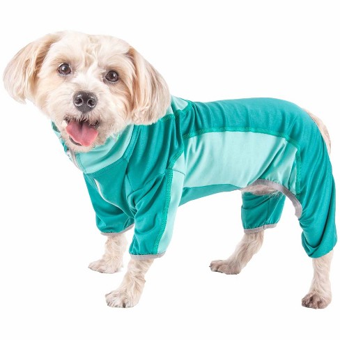 Pet Life (R) Active 'Warm-Pup' Heathered Performance 4-Way Stretch Two-Toned Full Body Warm Up - image 1 of 4