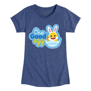Girls' - Baby Shark - Easter Sharks Fitted Short Sleeve Graphic T-Shirt - 1 of 4