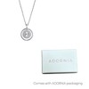 Adornia Silver Plated CZ Dancing Stone Disc Pendant Necklace - 4 of 4