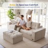 MAXYOYO L-Shaped Sectional Sofa with Convertible Ottoman, Cloud Boneless Modular Couch - 4 of 4