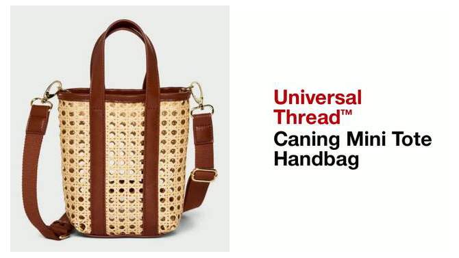 Caning Mini Tote Handbag - Universal Thread™, 2 of 13, play video