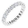 Pompeii3 1 1/2Ct Natural Diamond Certified Eternity Ring Wedding 14k White Gold Size 4 - Size 4 - 4 of 4