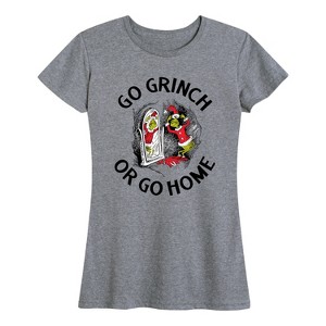 Women's - Dr. Seuss - Go Grinch Or Go Home Short Sleeve Graphic T-Shirt - 1 of 4