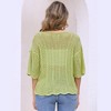 INSPIRE CHIC Women's Short Sleeve Hollow Out Summer Crochet Tops - 4 of 4