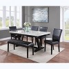 NicBex Set of 2 Dining Chair with Nailhead Trim Upholstered Faux Leather Black Side Chair Dining Room & Kitchen Furniture - 2 of 4
