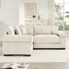 Modern Oversized Modular Corduroy Sectional Sofa with Throw Pillows, Convertible 3-Seat Cloud Couch for Living Room or Bedroom – The Pop Home - 3 of 4
