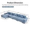 Aukfa Oversized 170" Modular Corduroy 4-Seater Sofa Set - Reversible Sectional Couch with Ottoman, Fabric Upholstery for Living Room - 4 of 4