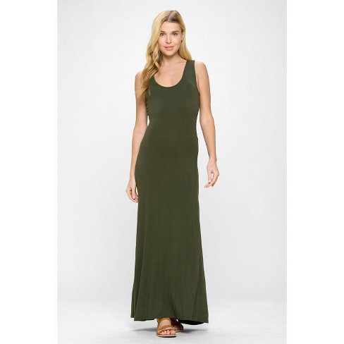 West K Women s Kelly Knit Racerback Maxi Dress Medium Olive Target