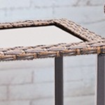 beige cushion/brown wicker