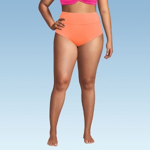 Lands' End Women's Chlorine Resistant Pinchless High Waisted Bikini Bottoms - 1 of 3