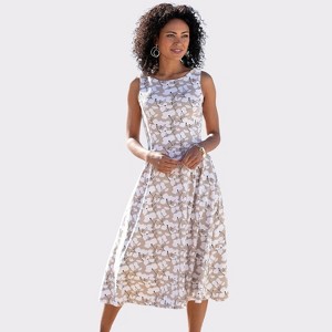 Women's Sleeveless A-Line Dress - LASCANA - 1 of 4