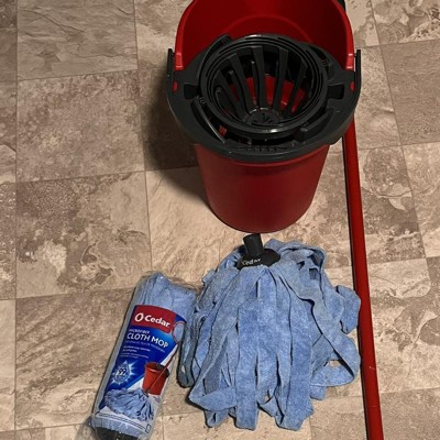 O-Cedar Microfiber Cloth Mop & QuickWring Bucket System with 1 Extra Refill