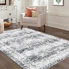 Washable Vintage Area Rug, Distressed Ultra-Thin Non-Slip Low Pile Stain Resistant Carpet for Living Room, Bedroom - 3 of 4