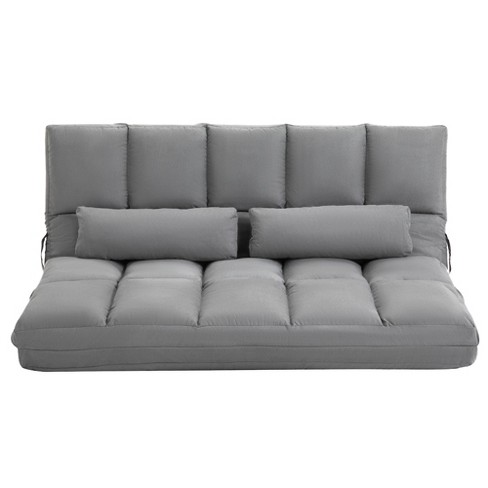 Adjustable Folding Lazy Sofa Floor Chaise Lounge Chair Futon with Back  Support