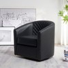 KINWELL 29" Wide Tufted PU Leather Swivel Barrel Chair - 4 of 4