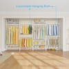 Timate F4 Wall Mounted Clothes Rack Industrial Pipe Clothing Rack , Expandable Garment Rack Heavy Duty Wardrobe Closet, Adjustable Closet - 2 of 4