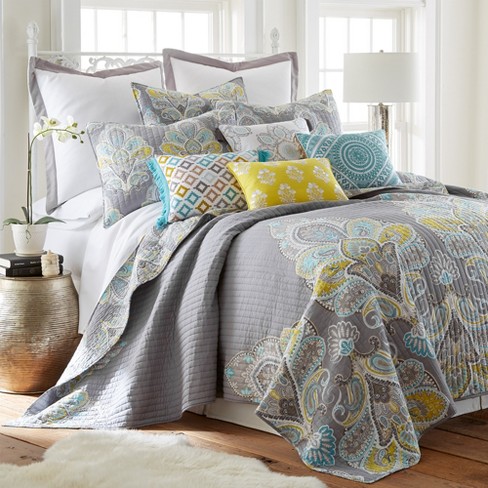 SÄVMOTT comforter and pillowcase(s), gray paisley pattern, Full