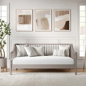 Martha Stewart Neely Solid Wood Platform Daybed with Wooden Spindles and Slatted Foundation with No Box Spring Required - 1 of 4