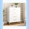 Garvee Wooden Dresser for Bedroom – Elegant 4-Drawer Chest of Drawers with Modern Design – Space-Saving Storage Solution for Various Rooms, White - 2 of 4
