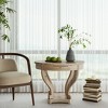 NicBex Farmhouse Style Round Coffee Table with Storage Drawers,Small Side Table with Curved Legs,Center Table for Livng Room - 4 of 4
