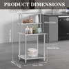 Stainless Steel Table,  Commercial Work Table with Adjustable Dual Overshelves and Undershelf, Heavy Duty Meta - 2 of 4