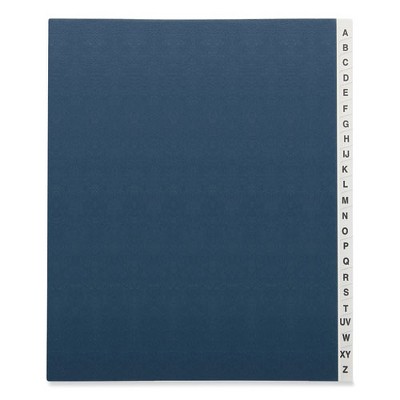 Blue Expanding Desk File with 20 Dividers and Alpha Index