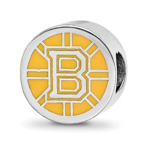 Black Bow Jewelry Sterling Silver Boston Bruins NHL Bead Charm - 1 of 4