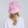 Anna-Kaci Summer Fisherman Hat Outdoor Travel Tie Dye Bucket Hat with Wide Brim Casual Sun Protection - 3 of 4