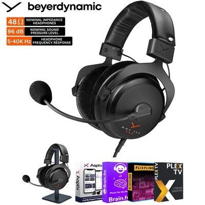 BeyerDynamic MMX 300 PRO Closed Back Gaming Headset + Headphone Stand Bundle