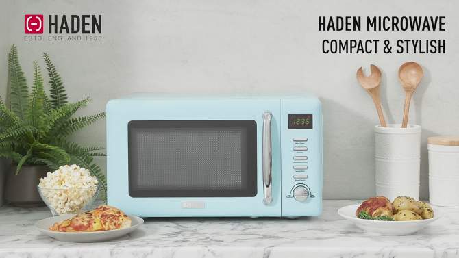 Haden Heritage 700W 0.7 cu ft Countertop Microwave Oven, 2 of 8, play video