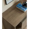 YONWAY Bookcase Cabinet, Compact Display Storage, Two Door Four Open Shelves with Metal Knobs Wooden Flared Legs for Bedroom, Playroom, Brown - 4 of 4