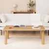 MH London Anna Rectangle Modern Solid Wood Coffee Table For Living Room - 4 of 4
