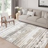 Washable Boho Farmhouse Neutral Rug, Moroccan Geometric No Slip Soft Floor Carpet for Bedroom Under Dining Table Home Office Decor - 2 of 4