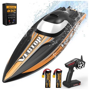 VOLANTEXRC Vector SR80 RTR Brushless Remote Control Boat w/Rechargeable Battery, Children & Adult Electric Hobby Racing Boat for Pools & Lakes, Black - 1 of 4