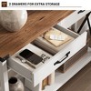 Entryway Table with 2 Drawers, 43'' Farmhouse Wood Console Sofa Table, Hallway Display Table with Storage Shelf, Industrial Foyer Table - 4 of 4