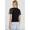 Women's Tulle Princess Sleeve Tee - GOLDIE - 4 of 4