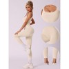 Allegra K Women's U Neck One Piece Jumpsuit Workout Sleeveless Tummy Control No Show Ribbed Shapewear Body Shapers - 3 of 4