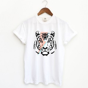 Simply Sage Market Women's Lightning Tiger Sleeve Garment Dyed Tee - 1 of 4