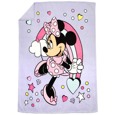 46&#34;x60&#34; Minnie Mouse Kids&#39; Throw Blanket Purple_1