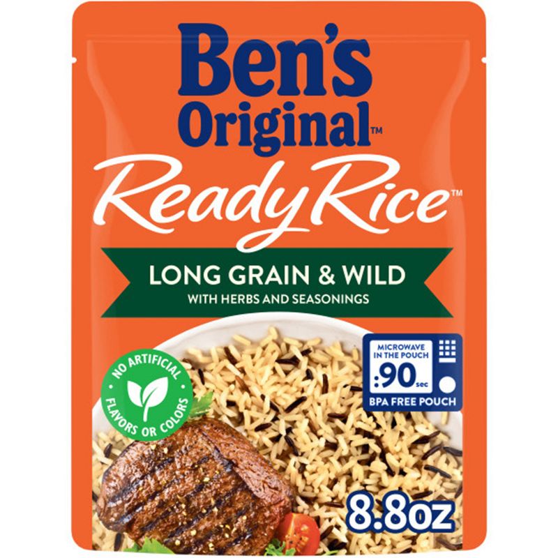Ben&#39;s Original Ready Rice Long Grain &#38; Wild Rice Microwavable Pouch - 8.8oz, 1 of 9